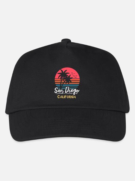 San Diego Kalifornien CA Vintage - Kinder Basecap - Schwarz
