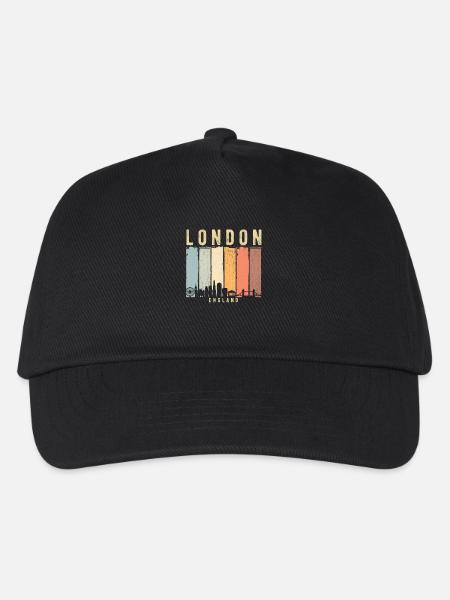 London Skyline - Kinder Basecap - Schwarz