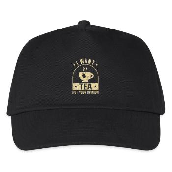 Teeliebhaber Tee Geschenke Tee Spruch - Kinder Basecap - Schwarz - Vorne