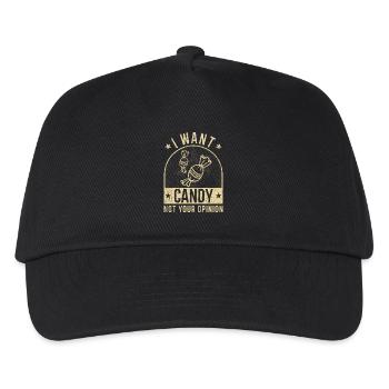 I want Candy - Kids’ Baseball Cap - black - Front