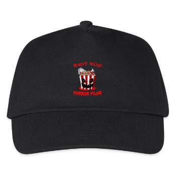 Horrorfilm Horror Film Popcorn Geschenk - Kinder Basecap - Schwarz - Vorne