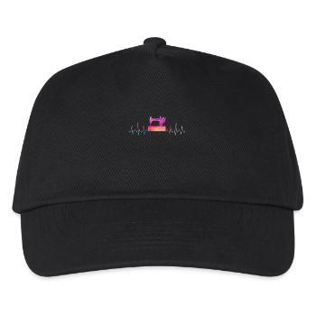 Sewing machine sewing Heartbeat - Kids’ Baseball Cap - black - Front