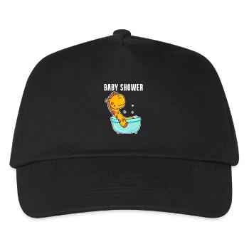 Baby Shower Giraffe Bathtub - Kids’ Baseball Cap - black - Front