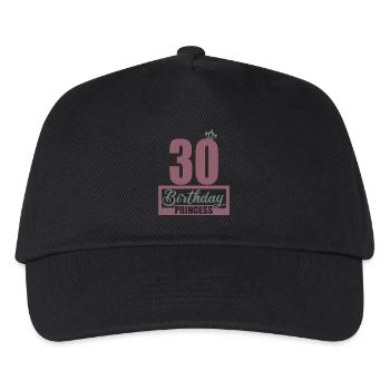 30. Geburtstag 30 Jahre 30er Birthday Princess - Kinder Basecap - Schwarz - Vorne