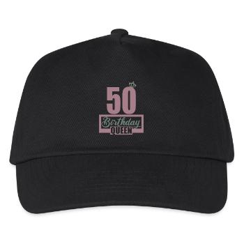 50. Geburtstag 50 Jahre 50er Birthday Queen - Kinder Basecap - Schwarz - Vorne