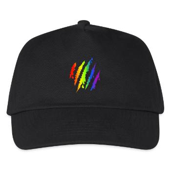 Pride LGBTQ Rainbow Scratch Mark - Casquette de baseball Enfant - noir - Devant