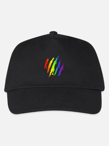 Pride LGBTQ Regenbogen Kratzspur - Kinder Basecap - Schwarz