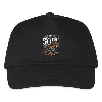 50. Geburtstag Kindheit Lustig - Kinder Basecap - Schwarz - Vorne