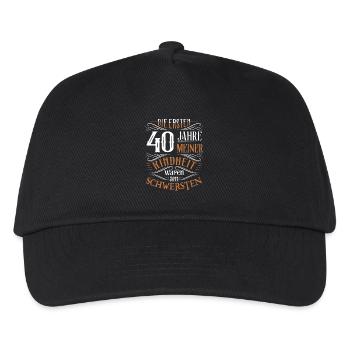 40. Geburtstag Kindheit Lustig - Kinder Basecap - Schwarz - Vorne