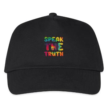 Hippie Spruch Speak the truth - Kinder Basecap - Schwarz - Vorne