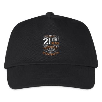 21. Geburtstag Kindheit Lustig - Kinder Basecap - Schwarz - Vorne