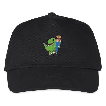 Dino Zuckertüte - Kinder Basecap - Schwarz - Vorne