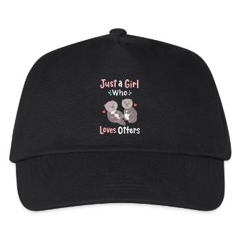 Otter Otter-Liebhaber - Kinder Basecap - Schwarz - Vorne