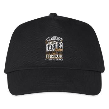 Friseur - Kinder Basecap - Schwarz - Vorne