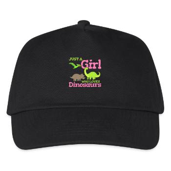Dinosaurier Dinosaurier-Liebhaber - Kinder Basecap - Schwarz - Vorne