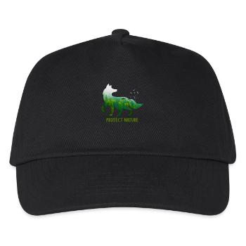 Protect Nature Fox Environmental Protection Animal Welfare - Kids’ Baseball Cap - black - Front