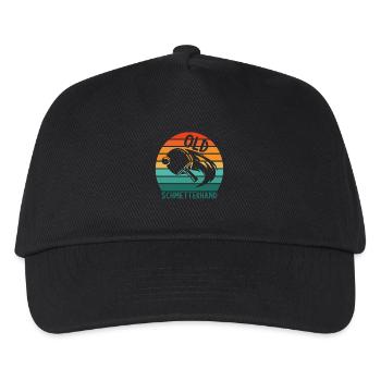 Tischtennis Retro Spieler Old Schmetterhand - Kinder Basecap - Schwarz - Vorne