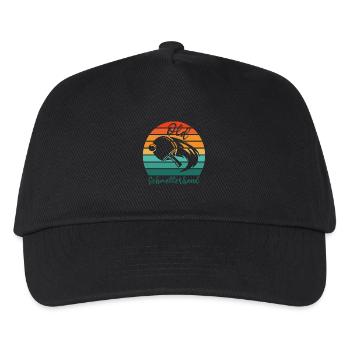 Tischtennis Retro Spieler Old Schmetterhand - Kinder Basecap - Schwarz - Vorne