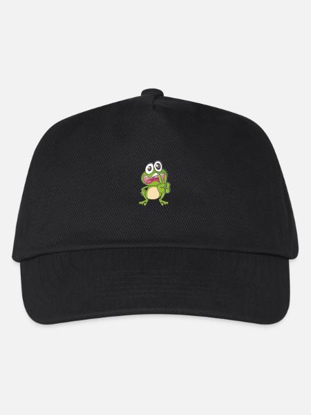 Frog funny - Kids’ Baseball Cap - black