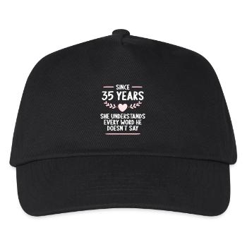 35 years married 35th wedding anniversary - Kids’ Baseball Cap - black - Front