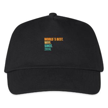 Best wife since 2014 7th wedding anniversary - Kids’ Baseball Cap - black - Front