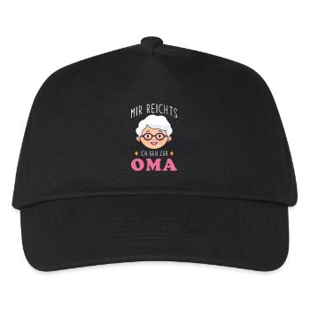 Oma Spruch Enkel - Kinder Basecap - Schwarz - Vorne