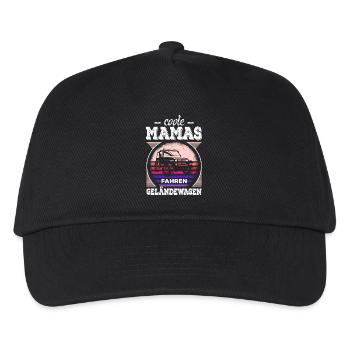 Coole Mamas Geländewagen 4x4 Offroad Geschenk - Kinder Basecap - Schwarz - Vorne