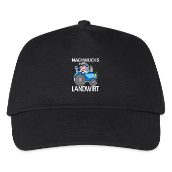 Nachwuchs Landwirt Traktor Geschenk - Kinder Basecap - Schwarz - Vorne