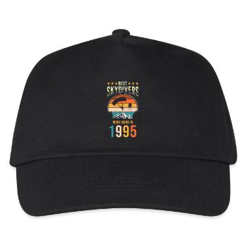 Fallschirmspringer Geschenk 1995 - Kinder Basecap - Schwarz - Vorne