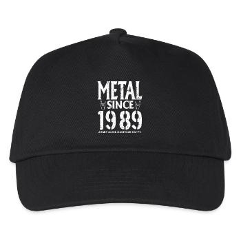 Metal Geschenk Geburstag Jahrgang 1989 - Kinder Basecap - Schwarz - Vorne