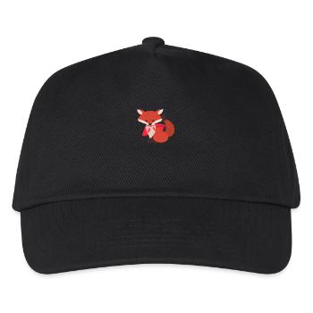 Fuchs Superheld - Kinder Basecap - Schwarz - Vorne