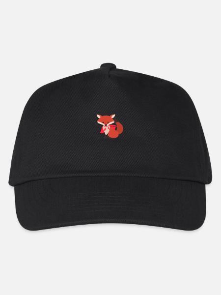 Fuchs Superheld - Kinder Basecap - Schwarz