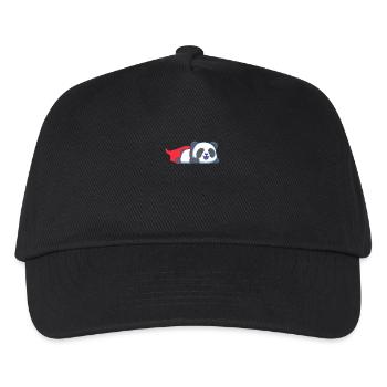 Panda Superheld - Kinder Basecap - Schwarz - Vorne