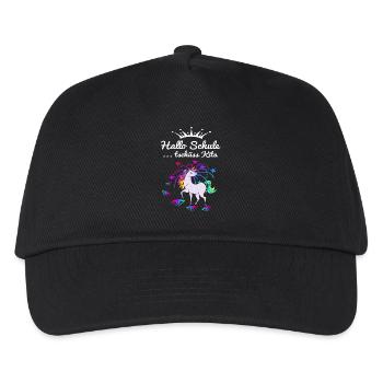 Einhorn Einschulung - Kinder Basecap - Schwarz - Vorne