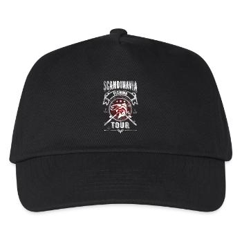 Skandinavien Angeln Scandinavia Fishing Tour - Kinder Basecap - Schwarz - Vorne