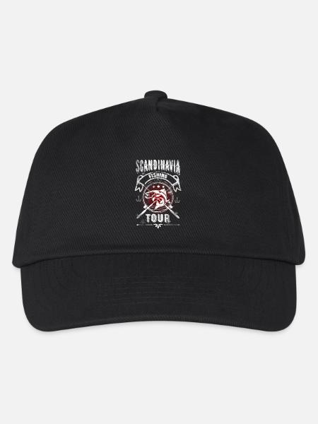 Skandinavien Angeln Scandinavia Fishing Tour - Kinder Basecap - Schwarz