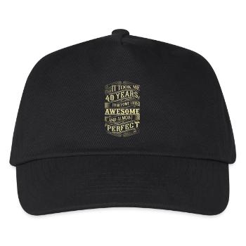 40th birthday - Kids’ Baseball Cap - black - Front