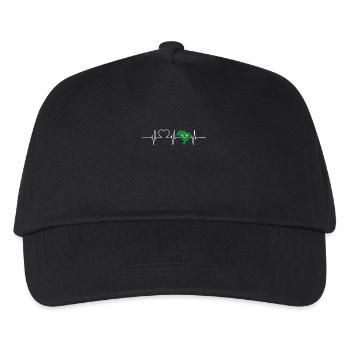 Brazil Heartbeat Flag Vintage Brazil - Kids’ Baseball Cap - black - Front