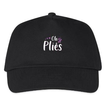 Ballett Spruch lustig Oh Plies - Kinder Basecap - Schwarz - Vorne