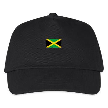 Jamaica Herzschlag Flagge Vintage Jamaica - Kinder Basecap - Schwarz - Vorne