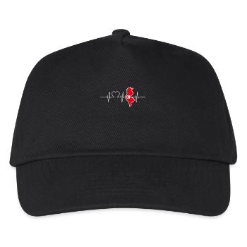 Tunesien Herzschlag Flagge Vintage Tunesien - Kinder Basecap - Schwarz - Vorne