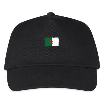 Algerien Herzschlag Flagge Vintage Algerien - Kinder Basecap - Schwarz - Vorne