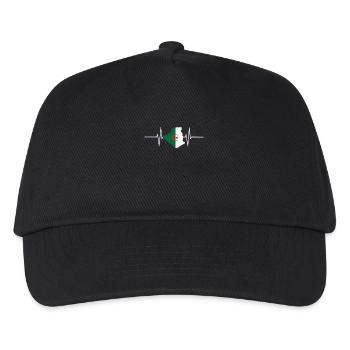 Algerien Herzschlag Flagge Vintage Algerien - Kinder Basecap - Schwarz - Vorne