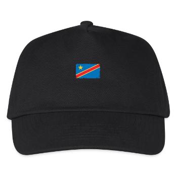 Congo Drapeau De Battements de coeur Vintage Congo - Casquette de baseball Enfant - noir - Devant