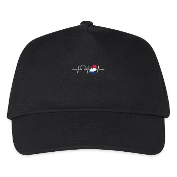 Pays-Bas Herzschlag Flagge Vintage Pays-Bas - Casquette de baseball Enfant - noir - Devant