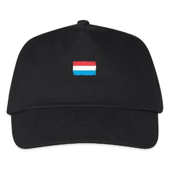 Luxemburg Herzschlag Flagge Vintage Luxemburg - Kinder Basecap - Schwarz - Vorne