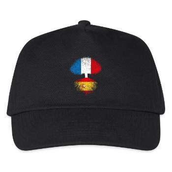 Arbre France Espagne Racines espagnoles drapeaux - Casquette de baseball Enfant - noir - Devant