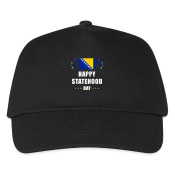 Bosnien und Herzegowina Statehood Day - Kinder Basecap - Schwarz - Vorne