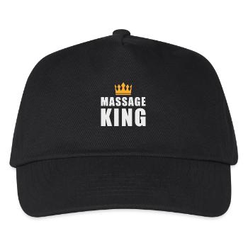 Massage Masseur Geschenk - Kinder Basecap - Schwarz - Vorne