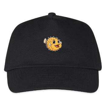 Hedgehog fish fish - Kids’ Baseball Cap - black - Front